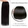 وصلات شعر وينسكي بمشبك بطول 30.48 سم، شعر بشري ريمي للنساء للتجميل - شعر حريري مستقيم قصير بمشبك على قطع الشعر 50 جرامًا، 4 قطع أسود طبيعي #1B اللون