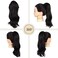 Sofeiyan (38Cm (Pack Of 1), Darkest Brown) - Curly Ponytail Extension 38Cm Heat Resistant Synthetic Natural Wavy Hairpiece Wrap Around Pony Tail Hair Extensions For White Black Women Hair Piece, Da...
