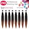 Alrence Ombre Braiding Hair Brown 30 Inch 8 Packs Hair Extensions Professional Synthetic Braid Hair Crochet Braids, Soft Yaki Texture, Hot Water Setting (30 Inch,T1B/30)