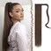 Feshfen Long Straight Wrap Around Ponytail Extensions 24 Inch Synthetic Hair Piece Clip In Ponytail Hair Extensions Hairpiece For Women Girls