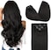 Clip In Hair Extensions Real Human Hair, 20Inch 120G 7Pcs, #1B Natural Black, Remy Human Hair Extensions Clip Ins For Women, Natural Human Hair