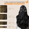 Real Human Hair Extensions, Balayage Walnut Brown To Ash Brown And Bleach Blonde, 120G 7Pcs 18 Inch Remy Clip In Natural Straight Hair