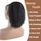 Afro Puff Drawstring Ponytail Human Hair Bun For Black Women 150% Density 10A Brazilian Virgin Human Hair Afro Curly Clip In Ponytail Extension Human Hair Pieces 150G Natural Color 20Inch