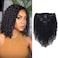 Liwihas Curly Clip In Extension Human Hair 3C 4A Kinky Curly Clip Ins Full Head For Black Women Brazilian Remy Human Hair Natural Color 8Pcs With18Clips 120G/Set (14 Inch, Curly Wave)