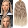 7 Packs 12 Inch Passion Twist Hair Ombre Blonde Water Wave Crochet Braids For Passion Twist Crochet Braiding Hair Short Bob Distressed Butterfly Locs Hair Extensions T27/613#