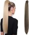 Seikea 28 Inch Clip In Ponytail Extension Wrap Around Long Straight Pony Tail Hair Synthetic Hairpiece For Women Color Medium Brown With Golden Brown Highlights)