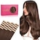 Tape In Hair Extensions Human Hair, 20Pcs 50G 16 Inch Chocolate Brown Remy Hair Extensions Straight Human Hair Tape In Extensions