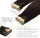 Tape In Hair Extensions Human Hair, 20Pcs 50G 18 Inch Dark Brown Remy Hair Extensions For Women Tape Ins Straight Extensiones De Cabello Humano Skin Weft