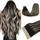 Tape In Balayage Natural Black To Light Blonde 20 Inch 20Pcs 50G Human Hair Extensions Tape In Straight Real Natural