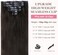 Clip In Hair Extensions Real Human Hair, 20Inch 150G 7Pcs, 2 Dark Brown, Remy Human Hair Extensions Clip Ins For Women, Natural Human Hair