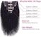 Curly Clip In Hair Extensions Human Hair For Black Women - 8Pcs 18Clips Double Weft Brazilian Remy Human Hair 3C 4A Clip In Extensions Thick To Ends 120G/4.2Oz Natural Black (22 Inch)