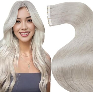 شريط لافو في وصلات الشعر الأشقر بشريط في وصلات الشعر ريمي بشري شريط في وصلات الشعر شعر بشري أشقر أبيض 20 بوصة 20 قطعة 50 جم