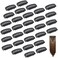 Dreamlover 30 Pack Black Stainless Steel Wig Clips, 6-Teeth Snap Combs Clips With Rubber For Hair Extension