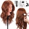 رأس عارضة أزياء من توب دايركت بشعر بشري 100%، رأس عارضة أزياء للشعر بني داكن مقاس 45.72 سم، رأس عارضة أزياء لتصفيف الشعر وتصفيف الشعر والتدريب على رأس الدمية مع حامل المشبك والأدوات