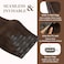 Goo Goo Clip In Hair Extensions Real Human Hair, 14Inch 130G 9Pcs, #4A Chocolate Brown, Remy Human Hair Extensions Clip Ins For Women, Natural Human Hair