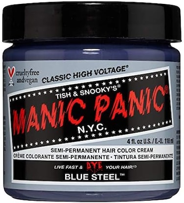 Manic Panic Classic Semi-Permanent Vegan Hair Color Dye (4Oz, Blue Steel)