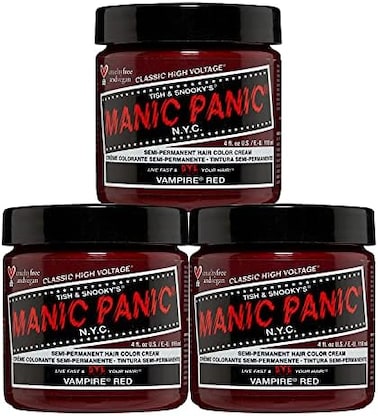 Manic Panic Vampire Red Hair Dye Color - 3 Pack