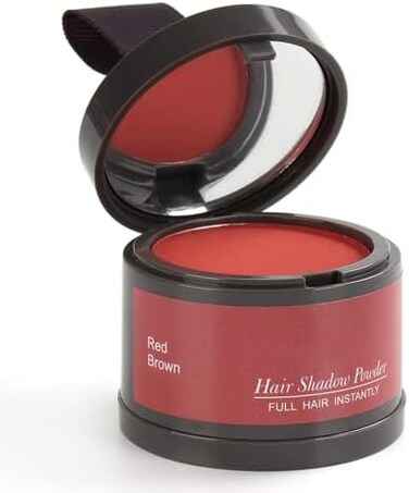 مسحوق خط الشعر Gowwim (أحمر-بني ساطع) صبغ الجذور - غطاء ظل ملون فوري للجذور الرمادية، لمسة نهائية، مسحوق شعر رقيق 4G
