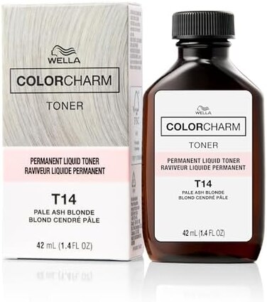 أحبار سائلة دائمة من Colorcharm  تحييد النحاس  خالي من البارابين  نباتي  T14 أشقر رمادي شاحب  1.4 أونصة سائلة