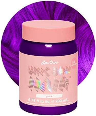 Lime Crime Unicorn Hair Dye, Genie - Deep Violet-Purple Fantasy Hair Colour - Full-Coverage, Ultra-Conditioning, Semi-Permanent, Damage-Free Formula - Vegan - 200ml