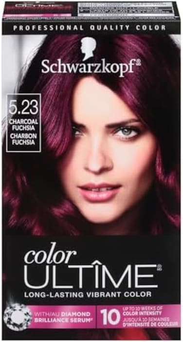 Schwarzkopf Color Ultime Hair Color, 5.23 Charcoal Fuchsia, 1 Application - Permanent Hair Dye For Vivid Color Intensity And Fade-Resistant Shine Up To 10 Weeks