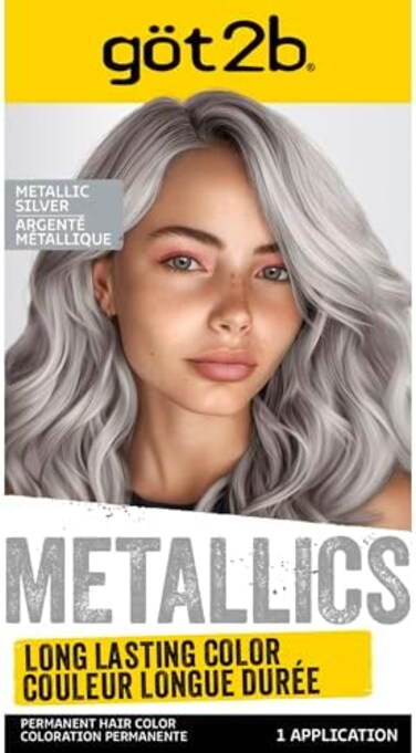 Got2B Metallic Permanent Hair Color, M71 Metallic Silver