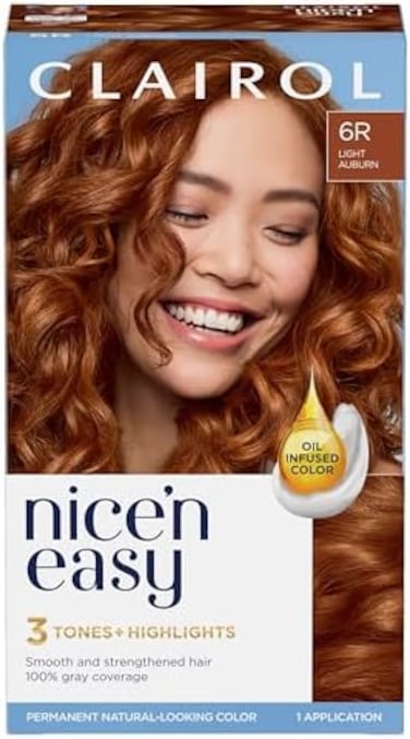 Clairol Nice 'N Easy Permanent Color, 6R/110 Natural Light Auburn 1 Kit