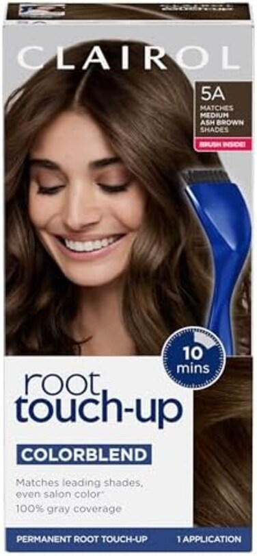 صبغة شعر كليرول روت تاتش أب من نايس آند إيزي، لون شعر بني رمادي متوسط ​​5A، عبوة من قطعة واحدة