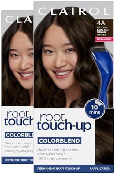 Clairol Nice N' Easy Root Touch Up, 004A, Dark Ash Brown, 2 Count