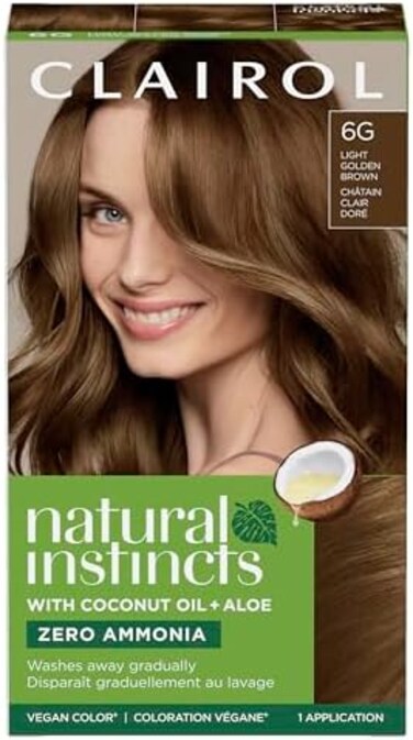 صبغة شعر شبه دائمة من كليرول ناتشورال إنستنكتس، 6 جرام لون شعر بني ذهبي فاتح، عبوة من قطعة واحدة