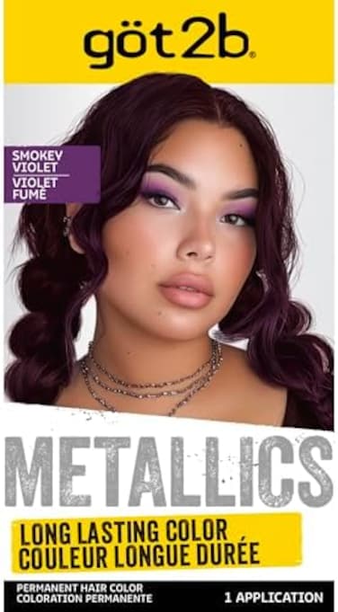 Got2B Metallic Permanent Hair Color, M49 Smoky Violet