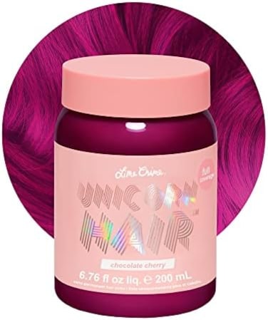 Lime Crime Unicorn Semi-Permanent Hair Color, Chocolate Cherry, 200 ml, 816652020385