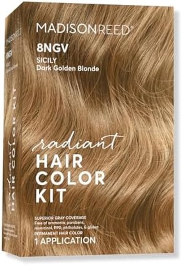 Madison Reed Radiant Hair Color Kit, Dark Champagne Blonde For Superior Gray Coverage, Ammonia-Free, 8Ngv Sicily Blonde, Permanent Hair Dye, Pack Of 1