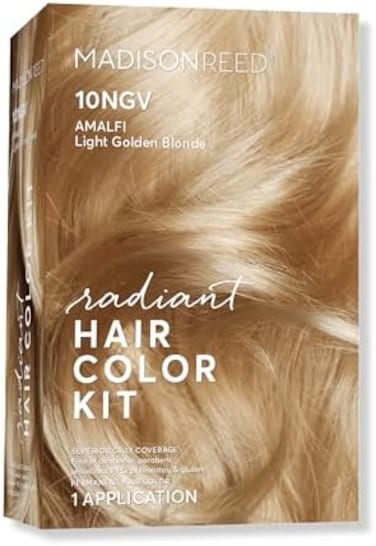 Madison Reed Radiant Hair Color Kit, Light Golden Blonde For Superior Gray Coverage, Ammonia-Free, 10Ngv Amalfi Blonde, Permanent Hair Dye, Pack Of 1