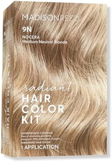 Madison Reed Radiant Hair Color Kit, Medium Neutral Blonde For Superior Gray Coverage, Ammonia-Free, 9N Nocera Blonde, Permanent Hair Dye, Pack Of 1