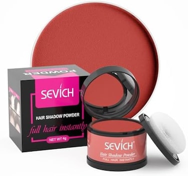 Sevich Instantly Hairline Shadow - Hairline Powder, Quick Cover Grey Hair Root Concealer, Eyebrows &amp; Beard Line, Hair Root Touch Up For Thinning Grey Hairline, Windproof&amp;Sweatproof, Color 08
