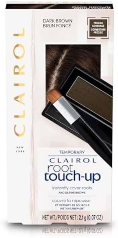 Clairol Root Touch-Up Temporary Concealing Powder, Dark Brown Hair Color, 1 Count