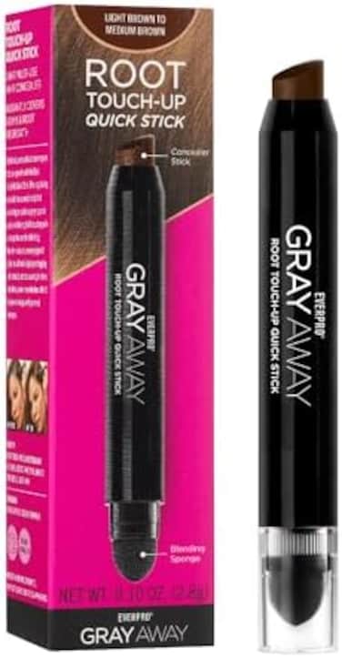 Everpro Gray Away Root Touchup Quick Stick, Light Brown, 0.1 Oz