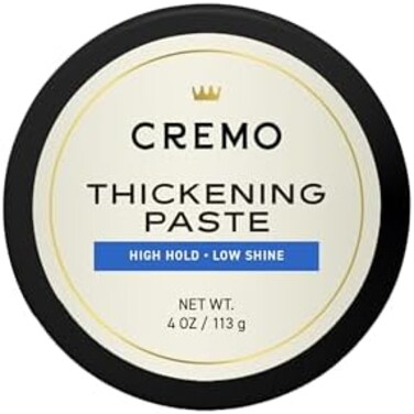 Cremo Premium Barber Grade Hair Styling Thickening Paste, High Hold, Low Shine, 4 Oz