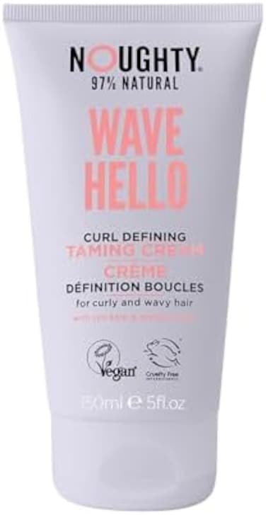 كريم ترويض هلو كيرل طبيعي بنسبة 97% من نوتي، تركيبة تنعيم غنية بالفيتامينات للشعر المجعد والمموج، مع عشب البحر وزبدة المانجو، عناية نباتية خالية من الكبريتات 150 مل