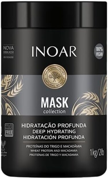 قناع الترطيب العميق من إنوار - المكاديميا وبروتين القمح - 1 كجم / 2.2 رطل