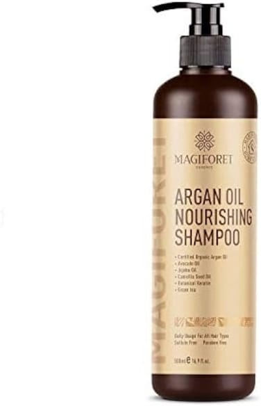 Organic Moroccan Argan-Oil Shampoo - Moisturizing, Volumizing Sulfate Free Shampoo For Women, Men And Teens - Used For Dry Damaged Colored And All Hair Types, Anti-Aging Hair Care, 16.9 Oz