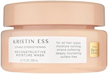 Kristin Ess Strengthening Reconstructive Repair Moisture Hair Mask For Dry Damaged Hair - Deep Conditioning Hair Treatment - Shea Butter + Pea Protein + Coconut Oil - Sulfate Free + Color Safe Mask