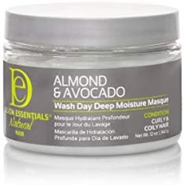 Natural Almond &amp; Avocado Wash Day Deep Moisture Masque, White, 12 Oz