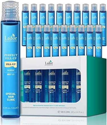 La'Dor Perfect Hair Fill-Up Intensive Keratin Deep Conditioner Hair Treatment Collagen Protein Effective Hair Mask Pack For Color Treated Bleached Damaged Dry Fine Thin Frizzy Hair 20Pcs Korean Lador