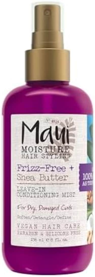 Maui Moisture Frizz-Free + Shea Butter Leave-In Conditioning Mist, Curly Hair Styling, No Drying Alcohols, Parabens Or Silicone, 8 Fl Oz