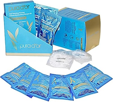 قناع الترطيب المكثف لعلاج تساقط الشعر من بورا دور (عبوة من 8 قطع) قناع علاج للترطيب العميق، مملوء بمكونات طبيعية، لجميع أنواع الشعر، للرجال والنساء (قد تختلف التعبئة)