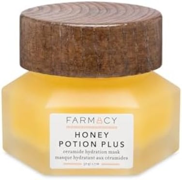 Farmacy Honey Potion Plus Facial Mask With Ceramides &amp; Panthenol - Antioxidant Rich Hydrating Face Mask - Moisturizing Skin Care Facial Mask 50G