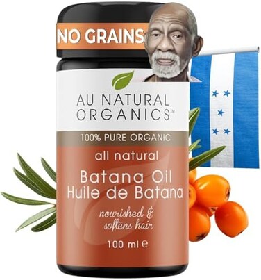 زيت دكتور سيبي باتانا من Au Natural Organics لنمو الشعر من لا موسكيتيا هندوراس للجنسين، عضوي نقي 100% (Usda)، يزيد من سمك الشعر وحجمه، إصلاح الأطراف المتقصفة، زيت نمو اللحية، 3.4 أونصة