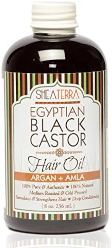 Shea Terra Organics Egyptian Black Castor Oil For Hair Growth - 8Oz